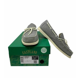 Eastland Yarmouth Gray Canvas Men's Boat Shoes 10.5 D